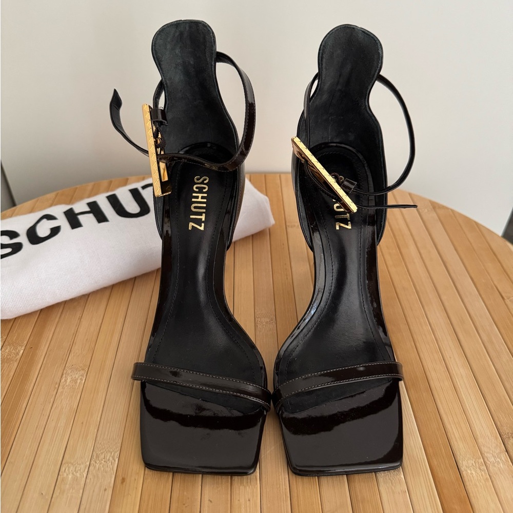 Schutz Brown Strappy Women's Heels